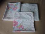 Boven- en Onderlaken met Bloemmotief, Drap-housse ou Taie d'oreiller, Enlèvement ou Envoi, Rose, Comme neuf