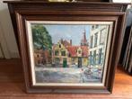 schilderij Walplein (Brugge) - kunstschilder M Van Loocke, Antiek en Kunst, Kunst | Schilderijen | Klassiek, Ophalen