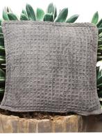 Unique living Babet kussenhoes grijs 45x45cm, Verzenden, Nieuw, Grijs, Vierkant