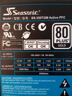 Seasonic SS-350TGM Active PFC, Computers en Software, Interne voedingen, Ophalen, Gebruikt
