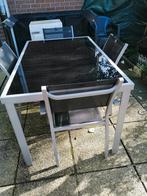 Tuin tafel met glaas   4 stulen, Tuin en Terras, Ophalen of Verzenden, Zo goed als nieuw