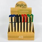 PARTIJ BALPENNEN IN 4 KLEUREN IN DISPLAY, Enlèvement ou Envoi, Neuf