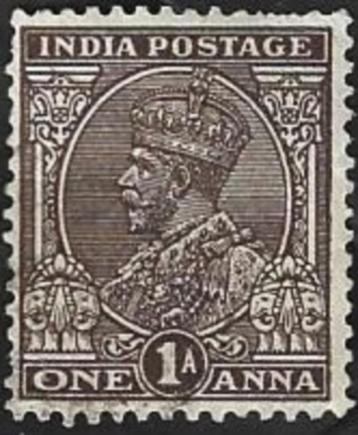 1 Postzegel India 1922 Koning George V beschikbaar voor biedingen