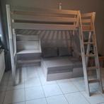 Flexa hoogslaper met bureau en slaapbank, Ophalen, 200 cm, Hoogslaper