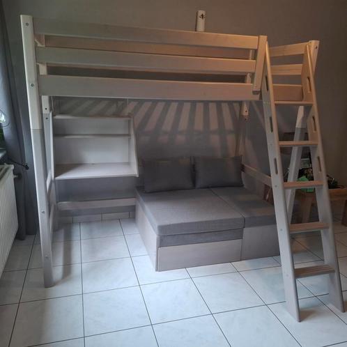 Flexa hoogslaper met bureau en slaapbank, Huis en Inrichting, Slaapkamer | Stapelbedden en Hoogslapers, Hoogslaper, 200 cm, Ophalen