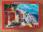 puzzel 1000 st - Castorland - Santorini, Ophalen of Verzenden, 500 t/m 1500 stukjes, Zo goed als nieuw, Legpuzzel