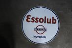 ESSOLUB geëmailleerde plaat, Ophalen, Zo goed als nieuw, Reclamebord