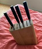 Messenblok met 4 kwaliteitsvolle keukenmessen van Tupperware, Ophalen of Verzenden, Zo goed als nieuw, Overige typen