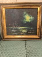 Antiek marineschilderij – olie op doek – ca. 1900, Enlèvement ou Envoi