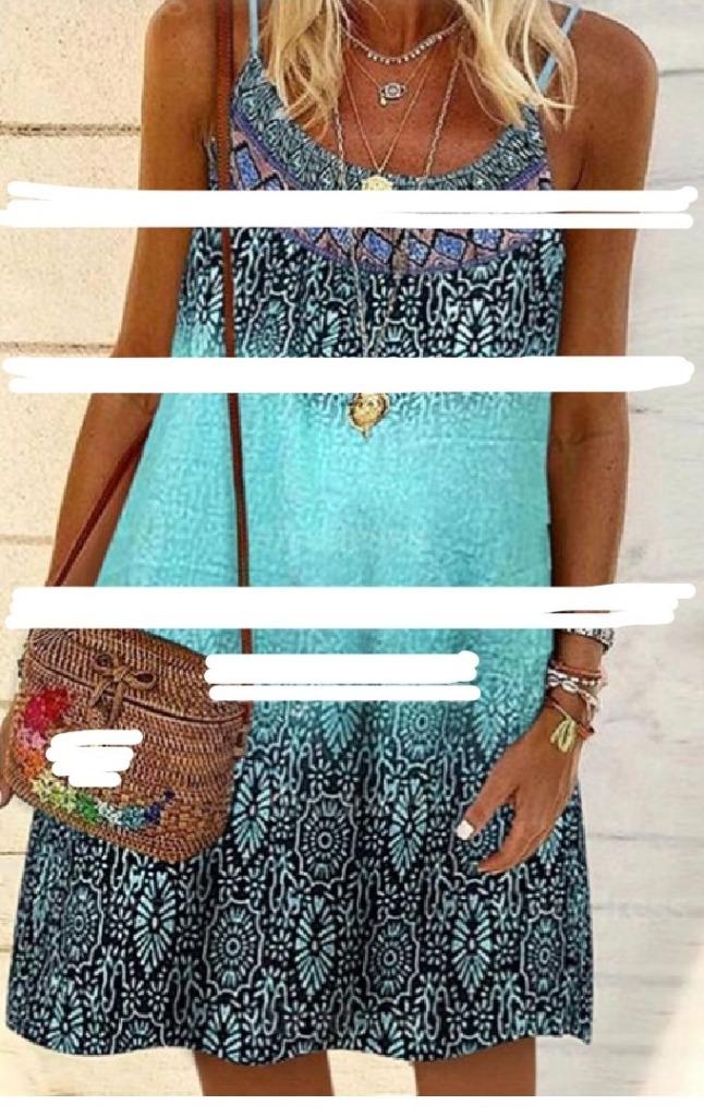 bain de soleil kleedje dessin turquoise groen zwart NIEUW XL, Enlèvement ou Envoi, Neuf, Bleu, Robe