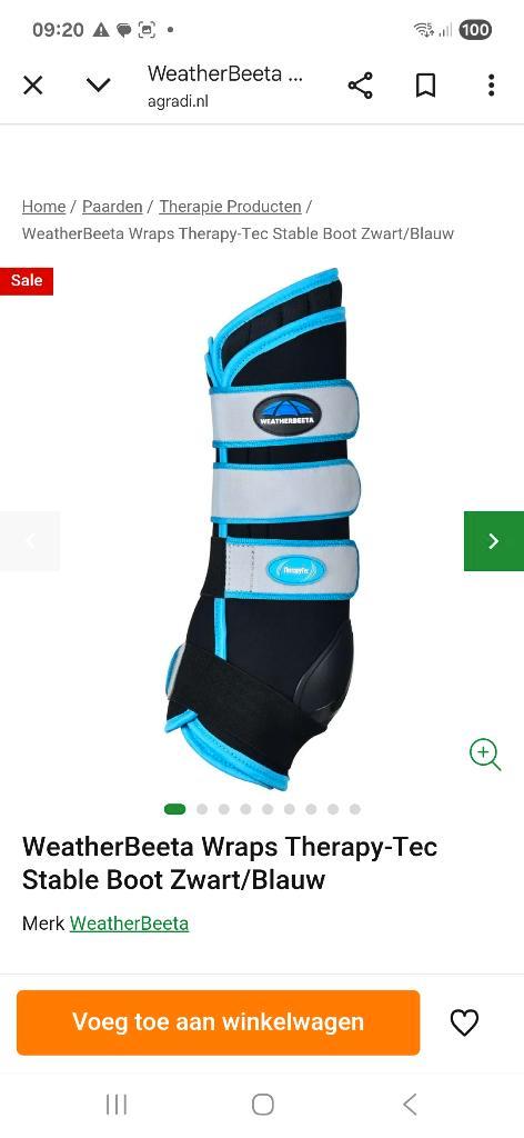 Therapie stalbandage, Dieren en Toebehoren, Paarden en Pony's | Beschermers, Zo goed als nieuw, Ophalen of Verzenden