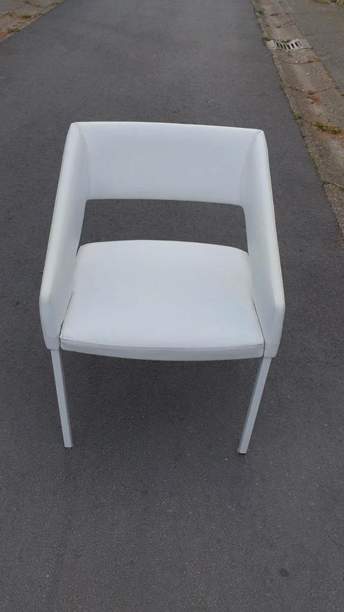 SET 6 keukenstoelen- wit, Huis en Inrichting, Stoelen, Gebruikt, Wit, Ophalen
