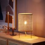 Set bohemian tafellampen / rieten lampen voor nachtkastjes, Ophalen of Verzenden, Gebruikt, 50 tot 75 cm