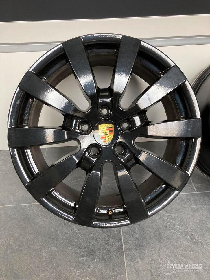 20'' zwarte originele Porsche Cayenne velgen 5x130 7PA 601 0, Auto-onderdelen, Banden en Velgen, Velg(en), 20 inch, Personenwagen