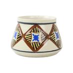 Abstracte Belgische Art Deco Vaas AMC Wit Blauw Zwart Craque, Ophalen of Verzenden