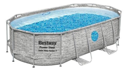 Bestway Zwembad Power Steel Rotan Vista L427xB250xH100cm, Tuin en Terras, Zwembaden, Ophalen