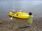 Rubberboot met 12V elektrische motor, Watersport en Boten, Ophalen, Zo goed als nieuw