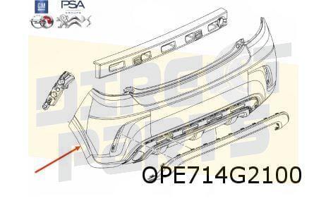 Opel Karl Rocks (3/17-9/19) achterbumper (te spuiten) Origin, Auto-onderdelen, Carrosserie, Bumper, Opel, Achter, Nieuw, Verzenden