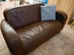 2* zetel - Leer cognackleur, Huis en Inrichting, Zetels | Zetels, Ophalen, Gebruikt, 150 tot 200 cm, Driepersoons