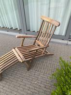 Tuinstoel / ligbed uit teak hout, Ophalen, Zo goed als nieuw, Hout