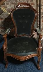 Antieke mahoniehouten Biedermeier fauteuil, Antiek en Kunst, Antiek | Meubels | Stoelen en Sofa's, Ophalen