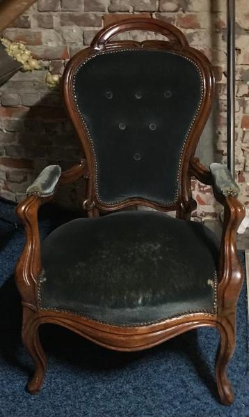 Antieke mahoniehouten Biedermeier fauteuil, Antiek en Kunst, Antiek | Meubels | Stoelen en Sofa's, Ophalen