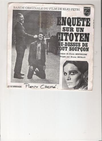E Morricone Enquete sur un Citoyen au dessus de tout Soupçon, Enlèvement ou Envoi, Single, Utilisé, Musique de films et Bande son
