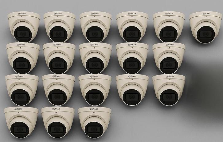 Dahua 4K beveiligingssysteem – 19 AI-camera’s + NVR + PoE-sw, Audio, Tv en Foto, Videobewaking, Zo goed als nieuw, Binnencamera