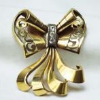 STRIK broche goud vintage., Handtassen en Accessoires, Antieke sieraden, Ophalen of Verzenden, Goud, Broche