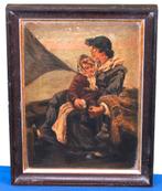 Schilderij olie op paneel - niet gesigneerd, Antiquités & Art, Art | Peinture | Classique, Enlèvement ou Envoi