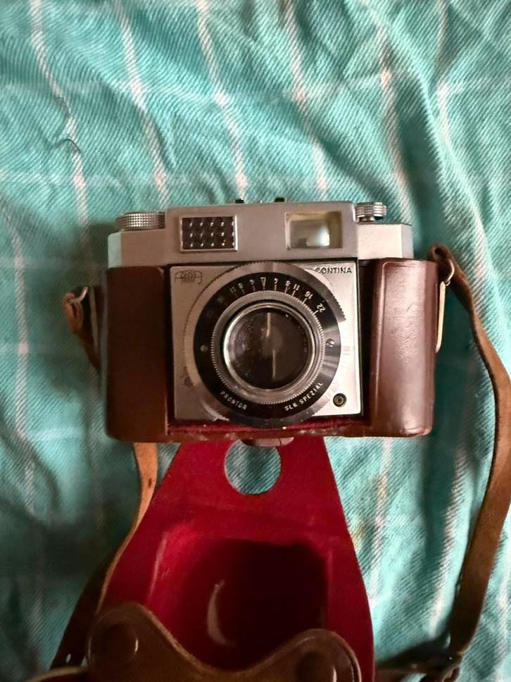Appareil photo ancien Zeiss Ikon Contina + accessoires Étui, Audio, Tv en Foto, Fotocamera's Analoog, Zo goed als nieuw, Ophalen