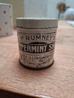 Snuiftabak in blikken doosje,  5cm hoogte, 4,5 cm doorsnee., Antiek en Kunst, Ophalen of Verzenden