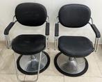 Kapsalon:kapper stoelen met pomp in prima staat, Huis en Inrichting, Stoelen, Metaal, Drie, Gebruikt, Ophalen of Verzenden