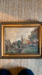 schilderij stad Brugge Begijnhof, Antiek en Kunst, Ophalen of Verzenden