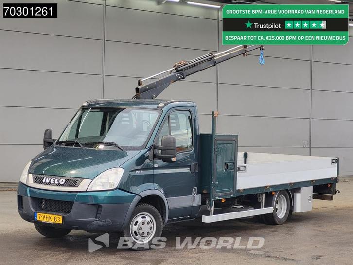 Iveco Daily 40C18 3.0L Kraanwagen Open Laadbak Hyya 017T 132, Auto's, Bestelwagens en Lichte vracht, Bedrijf, Te koop, Airconditioning