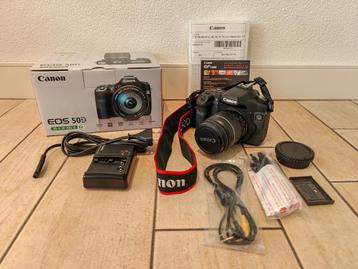 Prachtige Canon EOS 50D Spiegelreflexcamera set te koop beschikbaar voor biedingen