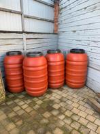Te koop: Kunststof vaten 220 liter – HELLAS, Tuin en Terras, Regentonnen, Ophalen, Zo goed als nieuw, Kunststof