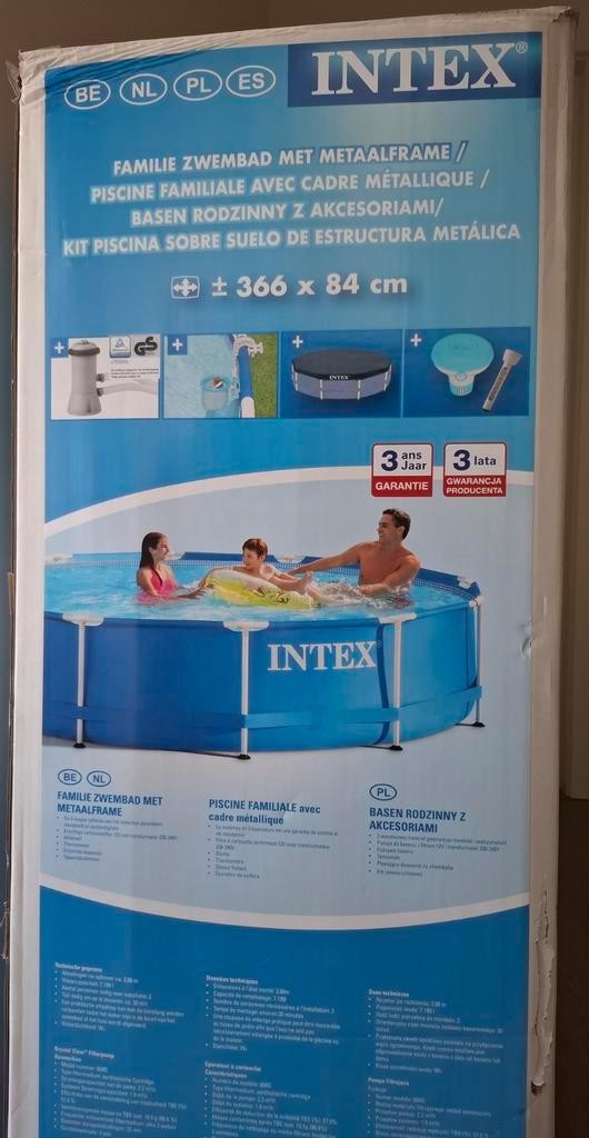 Intex zwembad 366 * 84cm PERFECTE STAAT, Tuin en Terras, Zwembaden, Zo goed als nieuw, Opzetzwembad, 80 tot 120 cm, 200 tot 400 cm