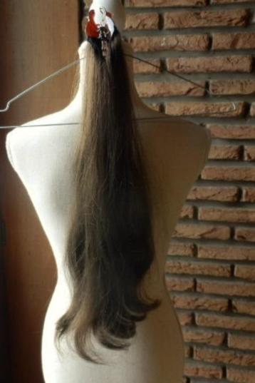--(10)- postiche pince chatain fonçé, Enlèvement ou Envoi, Comme neuf, Perruque ou Extension de cheveux