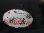 metalen welkom bord , welkom, Ophalen of Verzenden