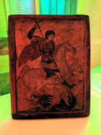 Authentieke Icoon massief hout, Antiek en Kunst, Ophalen of Verzenden