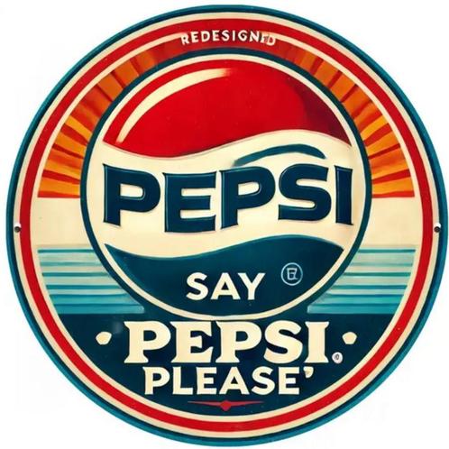 Reclamebord vintage Pepsi Cola - mancave poolhouse nieuw, Verzamelen, Merken en Reclamevoorwerpen, Nieuw, Reclamebord, Ophalen of Verzenden