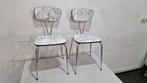 antieke twee stoelen in formica vintage marmer jaar 60 70, Ophalen of Verzenden, Zo goed als nieuw