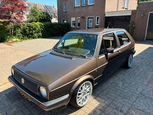 Golf 2 cl 2.0 8v GTI oldtimer, Auto's, Volkswagen, Golf, Radio, Benzine, Coupé, 3 deurs, Handgeschakeld, Bruin, Bruin, Velours