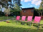 Lot 4 chaises de jardin empilables, Jardin & Terrasse, Chaises de jardin, Comme neuf, Enlèvement, Métal