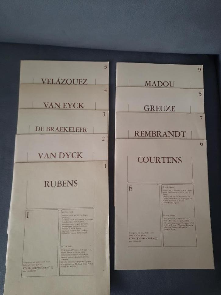 Lot de 105 fardes collection Soubry, Antiek en Kunst, Kunst | Schilderijen | Klassiek, Ophalen of Verzenden