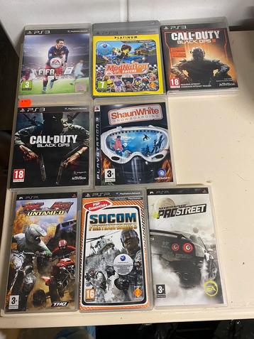 Lot spelletjes psp en ps3 beschikbaar voor biedingen