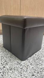 Opberg kubus / poef lederlook, Ophalen, Minder dan 50 cm, Vierkant, Minder dan 50 cm
