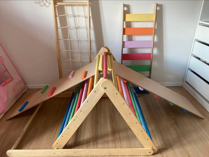 Klimrek met verschillende modules, Kinderen en Baby's, Speelgoed | Houten speelgoed, Zo goed als nieuw, Ophalen