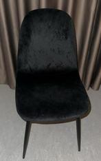 1 zwarte velvet stoel, Huis en Inrichting, Stoelen, Ophalen, Zo goed als nieuw